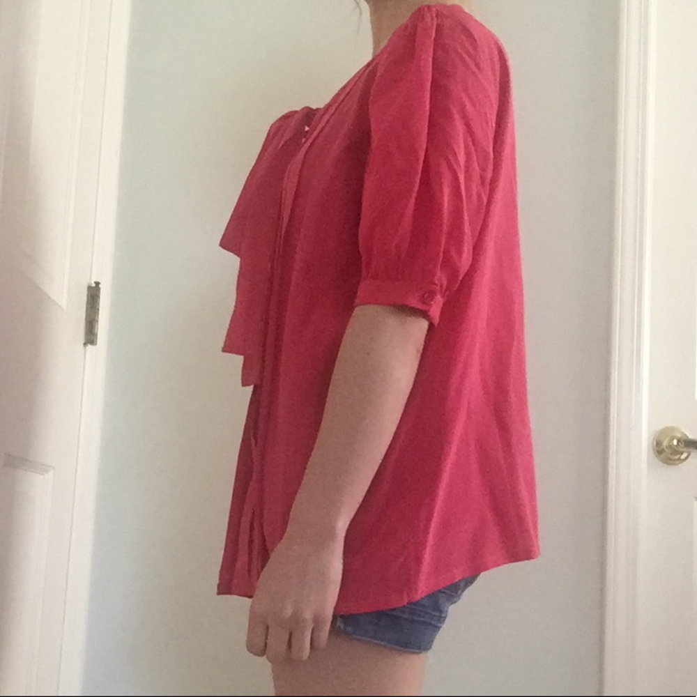 Saint Laurent Rive Gauche Pussy Bow Silk Blouse - Picture 2 of 8